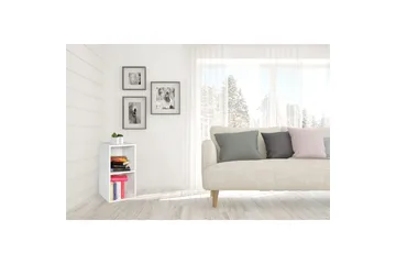 Stående hylla Wohnling melaminbelagd spånskiva med förvaringsutrymme, modern stil Vit - Vit - Förvaring - Köksförvaring - Kökshylla