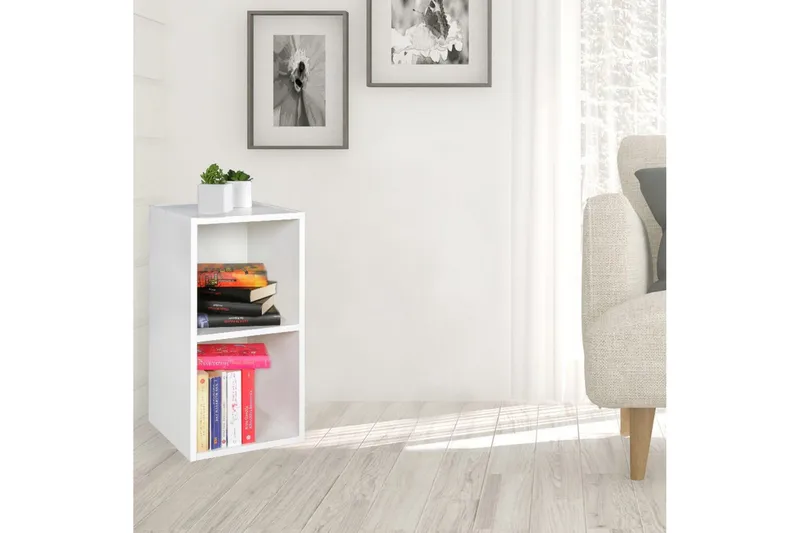 Stående hylla Wohnling melaminbelagd spånskiva med förvaringsutrymme, modern stil Vit - Vit - Förvaring - Köksförvaring - Kökshylla