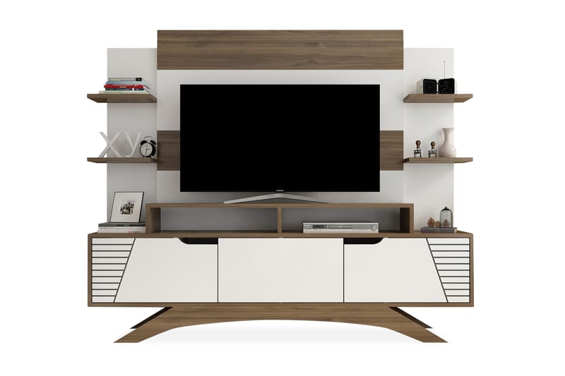 STENHESTRA TV-Möbelset 149 cm Brun/Vit - Brun/Vit - Tv-möbelset