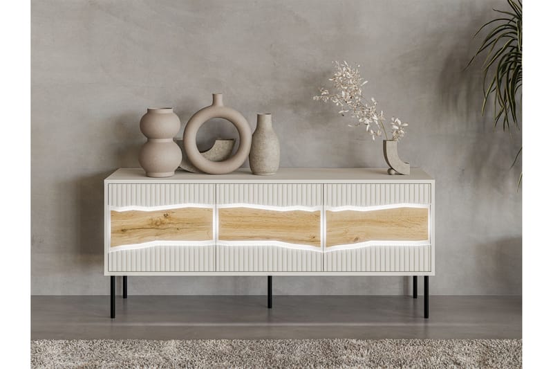 Stintino Tv-bänk 144x40 cm - Beige/Brun - Möbler - Vardagsrum - Tv-möbler & mediamöbler - Tv-bänkar