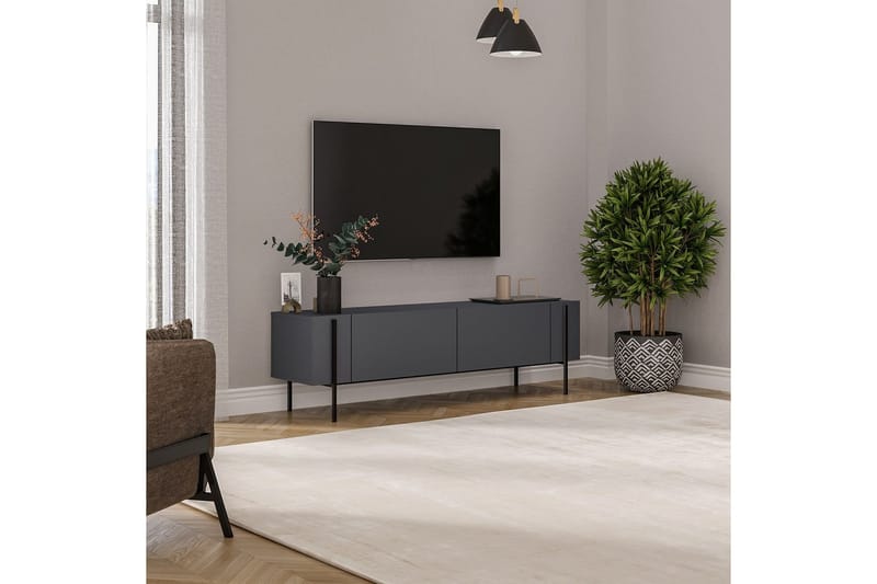 Stira Tv-bänk 160 cm - Grafitgrå - Möbler - Vardagsrum - Tv-möbler & mediamöbler - Tv-bänkar