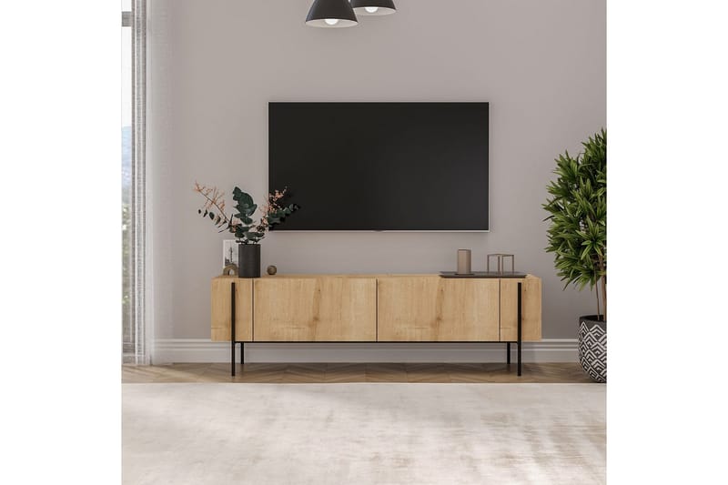 Stira Tv-bänk 160 cm - Natural - Möbler - Vardagsrum - Tv-möbler & mediamöbler - Tv-bänkar