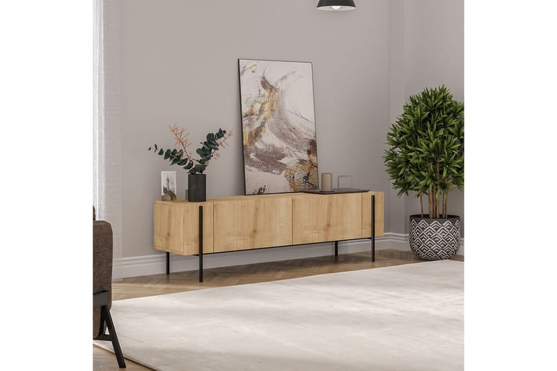 Stira Tv-bänk 160 cm - Natural - Möbler - Vardagsrum - Tv-möbler & mediamöbler - Tv-bänkar