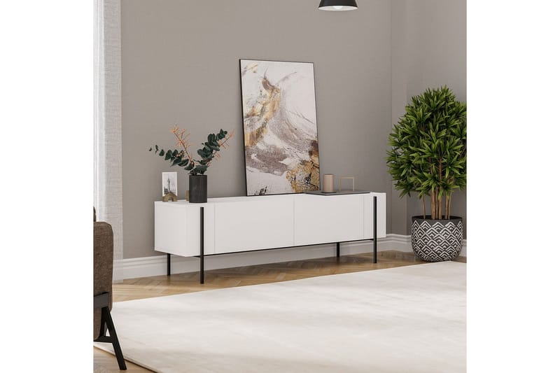 Stira Tv-bänk 160 cm - Vit - Möbler - Vardagsrum - Tv-möbler & mediamöbler - Tv-bänkar