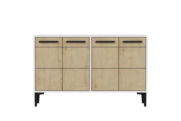 STRIA Tv-bänk 120 cm Vit/Ek