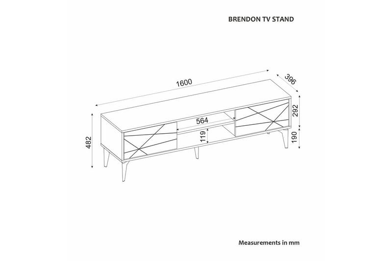 Sudama Tv-bänk 160 cm - Antracit - Möbler - Vardagsrum - Tv-möbler & mediamöbler - Tv-bänkar