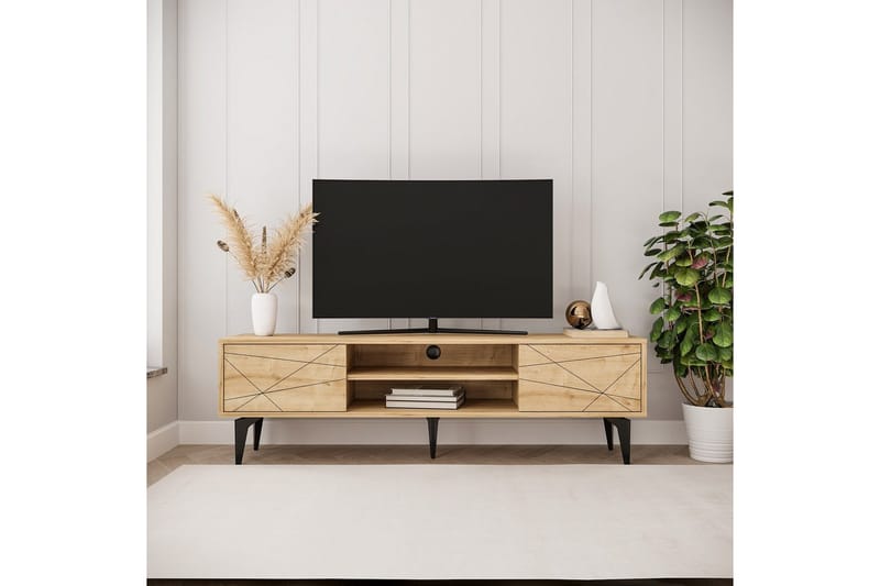 Sudama Tv-bänk 160 cm - Mediumfärgat trä - Möbler - Vardagsrum - Tv-möbler & mediamöbler - Tv-bänkar
