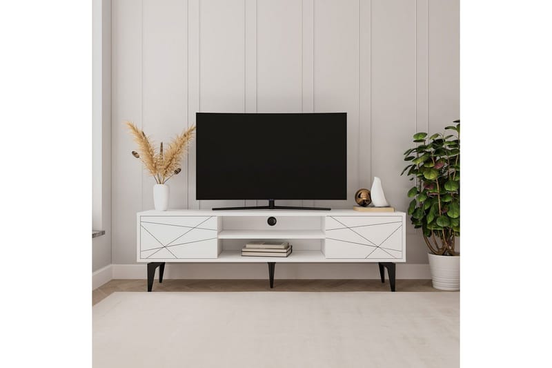Sudama Tv-bänk 160 cm - Vit - Möbler - Vardagsrum - Tv-möbler & mediamöbler - Tv-bänkar