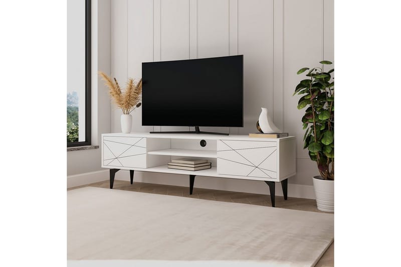 Sudama Tv-bänk 160 cm - Vit - Möbler - Vardagsrum - Tv-möbler & mediamöbler - Tv-bänkar
