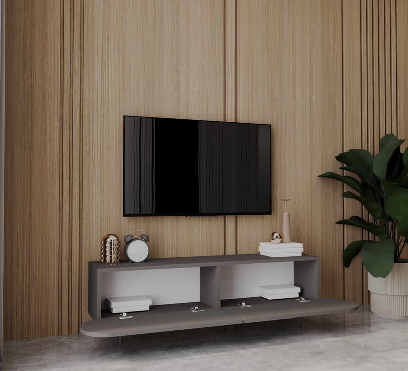 Svelor TV-bänk 140x49x30 cm - Grå - Möbler - Vardagsrum - Tv-möbler & mediamöbler - Tv-bänkar