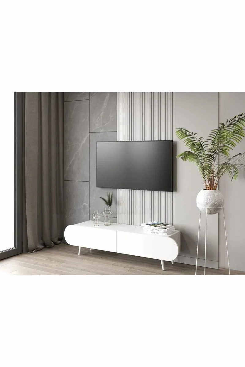Svelor TV-bänk 140x49x30 cm - Vit - Möbler - Vardagsrum - Tv-möbler & mediamöbler - Tv-bänkar