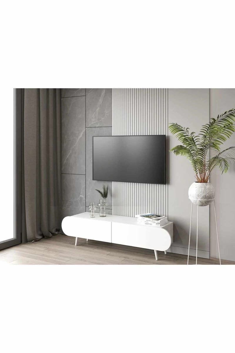 Svelor TV-bänk 160x49x30 cm - Vit - Möbler - Vardagsrum - Tv-möbler & mediamöbler - Tv-bänkar