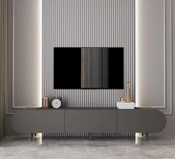 Svelor TV-bänk 180x49x30 cm - Grå - Möbler - Vardagsrum - Tv-möbler & mediamöbler - Tv-bänkar