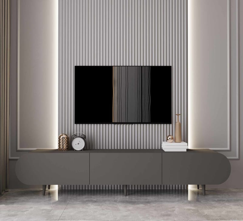 Svelor TV-bänk 180x49x30 cm - Grå - Möbler - Vardagsrum - Tv-möbler & mediamöbler - Tv-bänkar