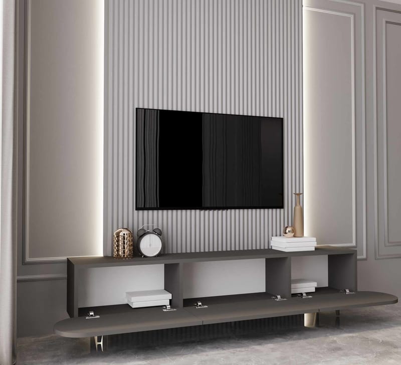 Svelor TV-bänk 180x49x30 cm - Grå - Möbler - Vardagsrum - Tv-möbler & mediamöbler - Tv-bänkar