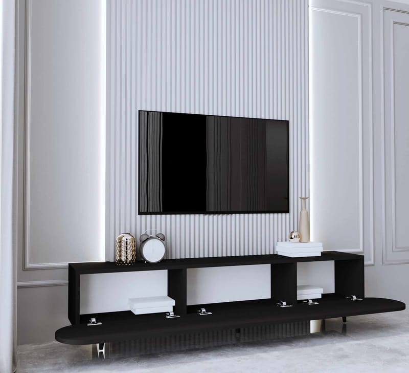 Svelor TV-bänk 180x49x30 cm - Svart - Möbler - Vardagsrum - Tv-möbler & mediamöbler - Tv-bänkar