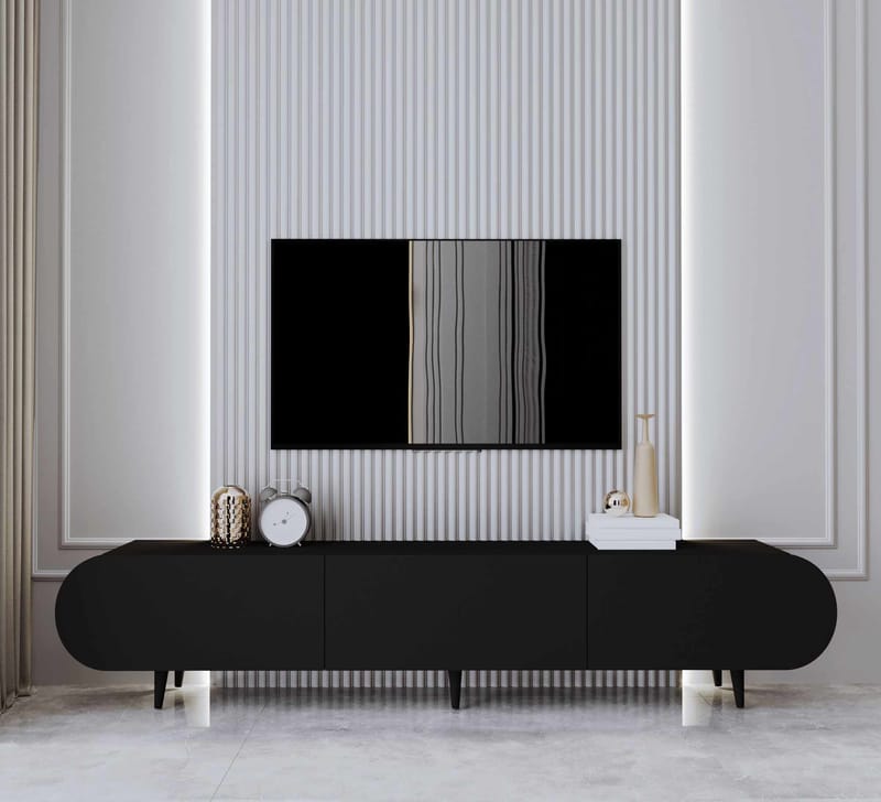 Svelor TV-bänk 180x49x30 cm - Svart - Möbler - Vardagsrum - Tv-möbler & mediamöbler - Tv-bänkar