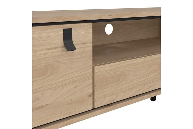 Tadami Golvstående TV-bänk 150 cm med Förvaring i Ljust Trä - Ljusbrun - Möbler - Vardagsrum - Tv-möbler & mediamöbler - Tv-bänkar