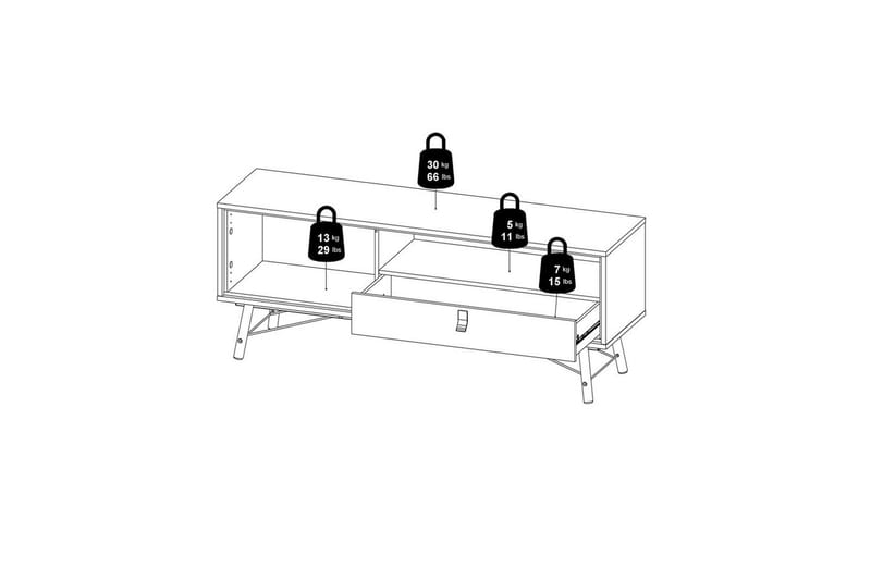 Tadami Tv-bänk 150 cm - Natur - Möbler - Vardagsrum - Tv-möbler & mediamöbler - Tv-bänkar