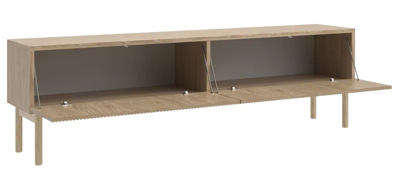 Takayo Golvstående Tv Bänk 175 cm med Förvaring i Ek - Beige - Möbler - Vardagsrum - Tv-möbler & mediamöbler - Tv-bänkar