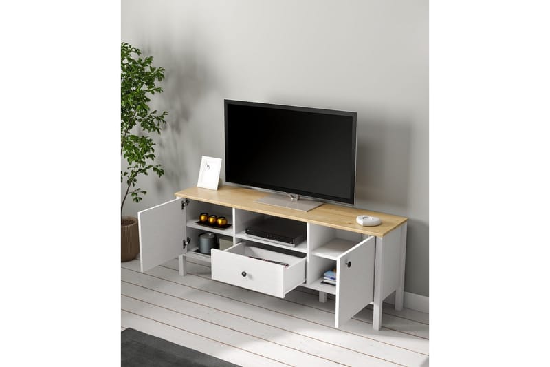 Talan Tv-bänk 150 cm - Natur/Vit - Möbler - Vardagsrum - Tv-möbler & mediamöbler - Tv-bänkar