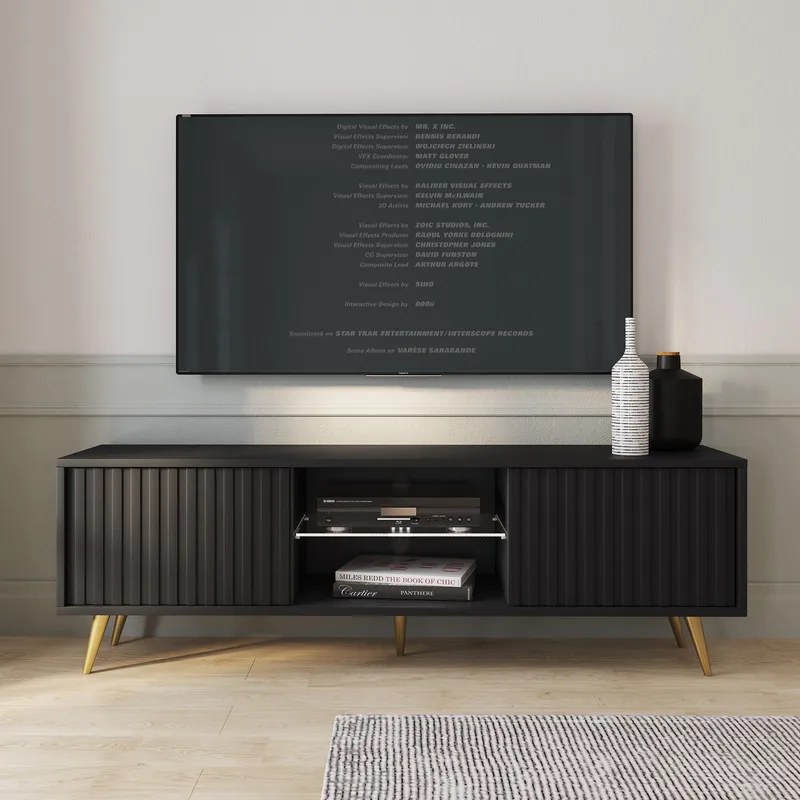 Tapas Tv-bänk 135 cm - Svart - Möbler - Vardagsrum - Tv-möbler & mediamöbler - Tv-bänkar