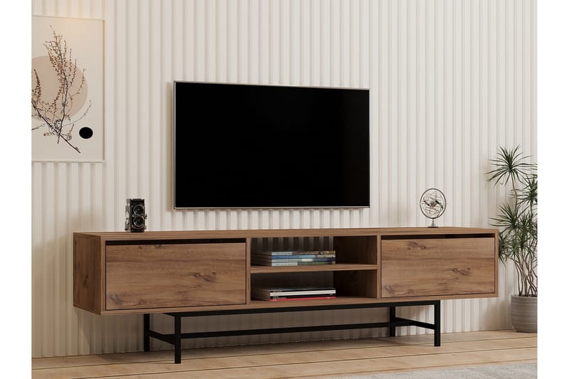 TAUBER Tv-bänk 180 cm Brun - Möbler - Vardagsrum - Tv-möbler & mediamöbler - Tv-bänkar