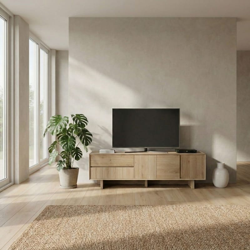 Tavon TV-bänk 180x55x45 cm - Naturlig ek - Möbler - Vardagsrum - Tv-möbler & mediamöbler - Tv-bänkar
