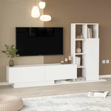 Tavren TV-bänk 201,2x123,6x29,5 cm - Vit - Möbler - Vardagsrum - Tv-möbler & mediamöbler - Tv-bänkar