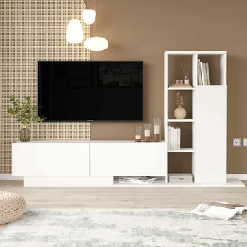 Tavren TV-bänk 201,2x123,6x29,5 cm - Vit - Möbler - Vardagsrum - Tv-möbler & mediamöbler - Tv-bänkar