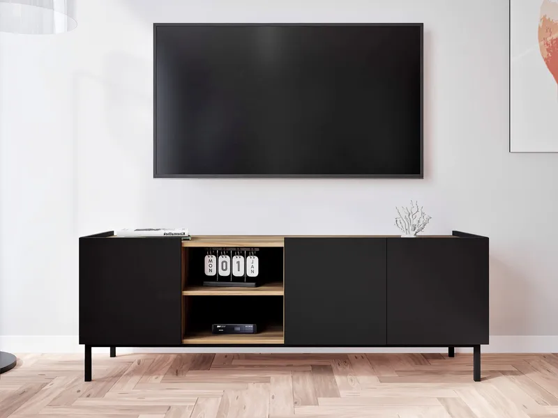 Tavrin Tv-bänk 153 cm - Svart - Möbler - Vardagsrum - Tv-möbler & mediamöbler - Tv-bänkar