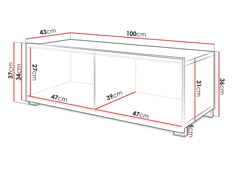 Tessan Tv-bänk 100 cm - brun - Möbler - Vardagsrum - Tv-möbler & mediamöbler - Tv-bänkar