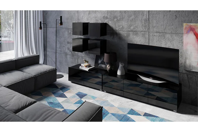 Tessan Tv-möbelset - Svart - Möbler - Vardagsrum - Tv-möbler & mediamöbler - Tv-möbelset