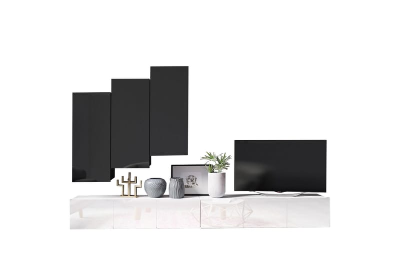 Tessan Tv-möbelset - Svart/Vit - Möbler - Vardagsrum - Tv-möbler & mediamöbler - Tv-möbelset