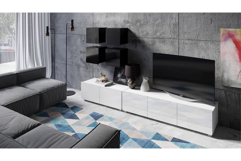 Tessan Tv-möbelset - Svart/Vit - Möbler - Vardagsrum - Tv-möbler & mediamöbler - Tv-möbelset