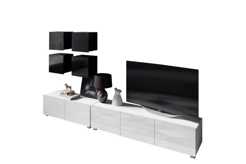 Tessan Tv-möbelset - Svart/Vit - Möbler - Vardagsrum - Tv-möbler & mediamöbler - Tv-möbelset