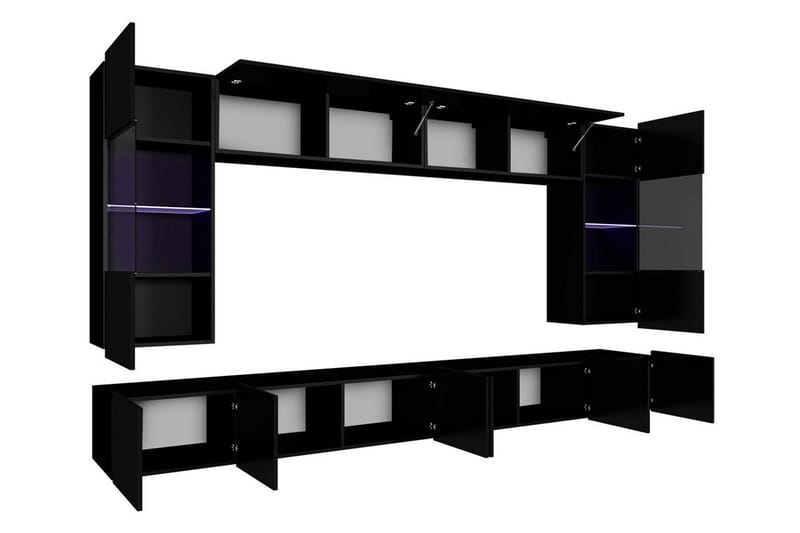 Tessan Tv-möbelset - Svart/Vit - Möbler - Vardagsrum - Tv-möbler & mediamöbler - Tv-möbelset