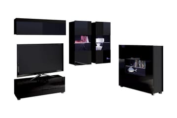 Tessan TV-möbelset & vitrinskåp - Svart/Vit - Möbler - Vardagsrum - Tv-möbler & mediamöbler - Tv-möbelset