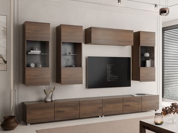 Tessan Tv väggenhet - brun - Möbler - Vardagsrum - Tv-möbler & mediamöbler - Tv-möbelset