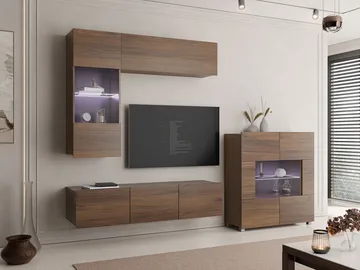 Tessan Tv väggenhet med LED-belysning - blå - Möbler - Vardagsrum - Tv-möbler & mediamöbler - Tv-möbelset