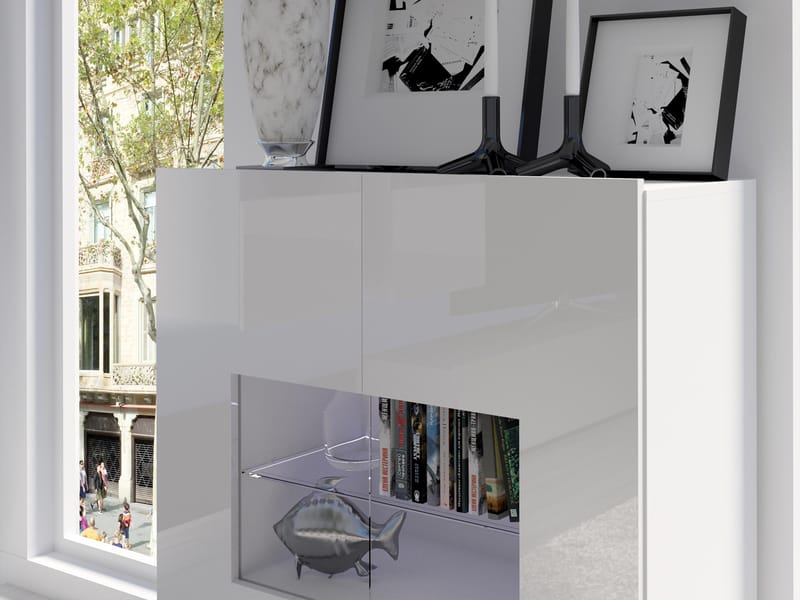 Tessan Tv väggenhet med LED-belysning - blå - Möbler - Vardagsrum - Tv-möbler & mediamöbler - Tv-möbelset