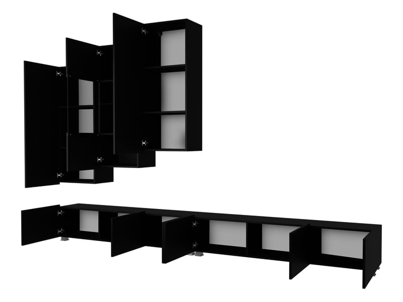Tessan Tv väggenhet med LED-belysning - brun - Möbler - Vardagsrum - Tv-möbler & mediamöbler - Tv-möbelset