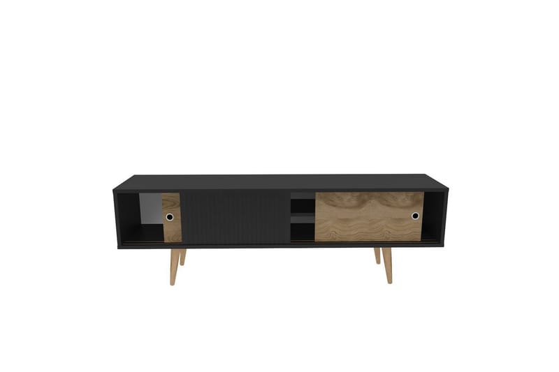 Ticoman Tv-bänk 160 cm - Mediumfärgat trä/Antracit - Möbler - Vardagsrum - Tv-möbler & mediamöbler - Tv-bänkar