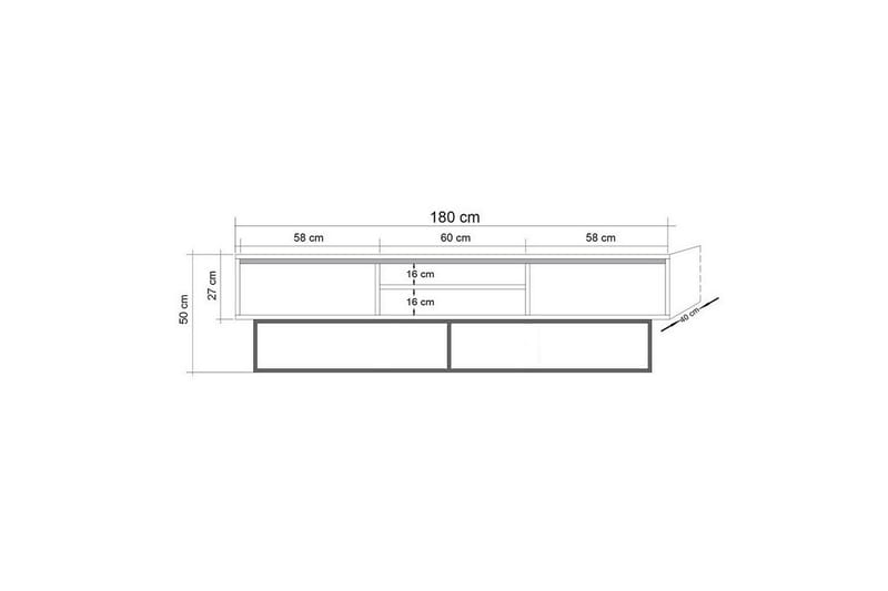 Toporias Tv-bänk 180 cm - Beige - Möbler - Vardagsrum - Tv-möbler & mediamöbler - Tv-bänkar