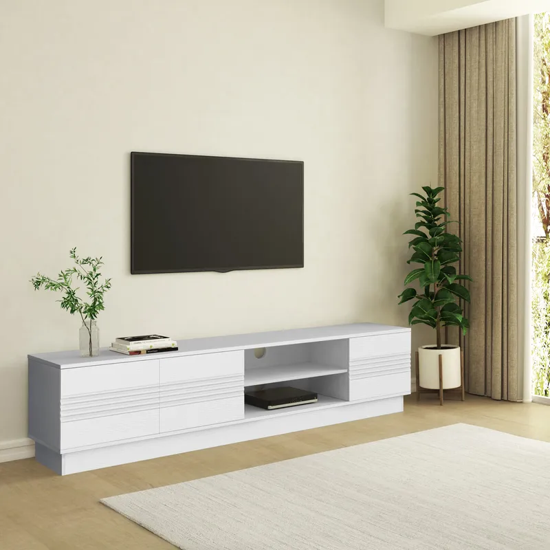 Toro Tv-bänk 200 cm - Vit - Möbler - Vardagsrum - Tv-möbler & mediamöbler - Tv-bänkar