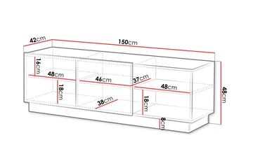 Torvalen Tv-bänk 150 cm - Svart - Möbler - Vardagsrum - Tv-möbler & mediamöbler - Tv-bänkar