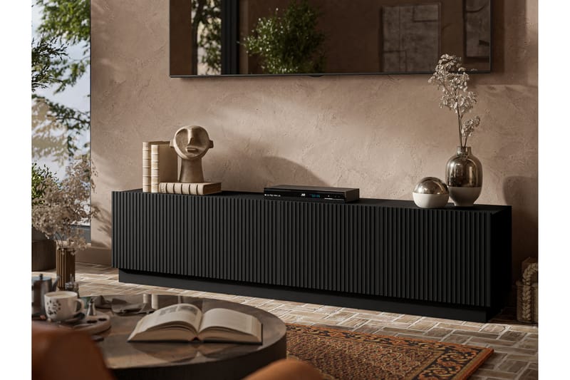 Torvalen Tv-bänk 200 cm - Svart - Möbler - Vardagsrum - Tv-möbler & mediamöbler - Tv-bänkar