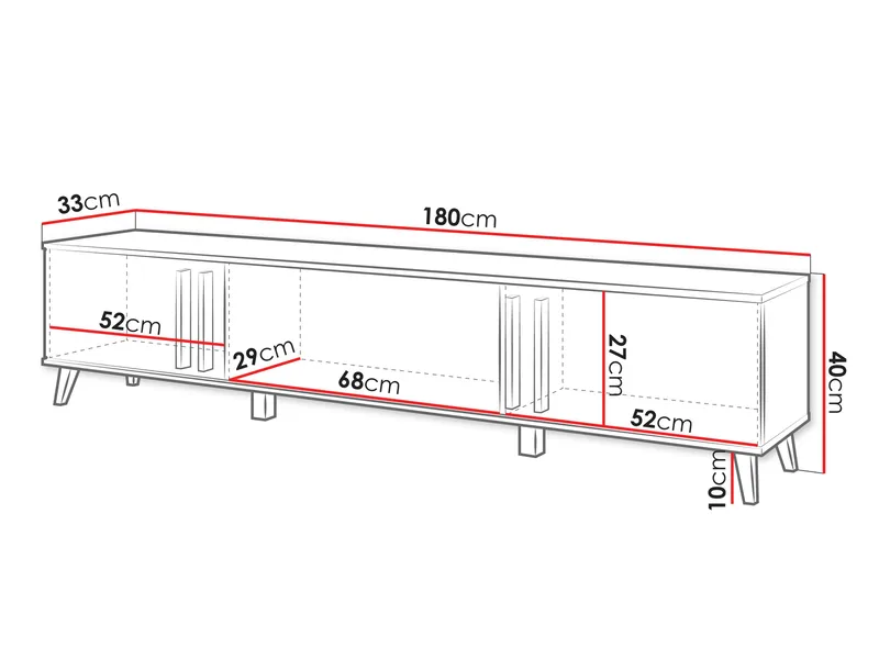 Torvos Tv-bänk 180 cm - Svart - Möbler - Vardagsrum - Tv-möbler & mediamöbler - Tv-bänkar