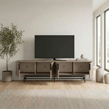 Truvia TV-bänk 200x55x35 cm - naturfärgad ek och svart - Möbler - Vardagsrum - Tv-möbler & mediamöbler - Tv-bänkar