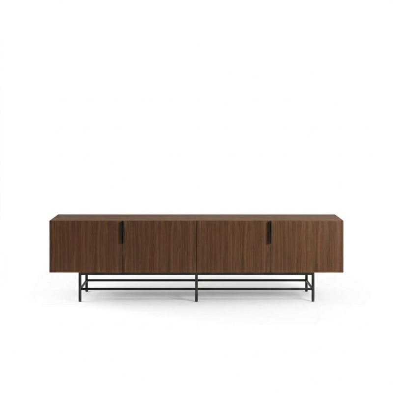 Truvia TV-bänk 200x55x35 cm - Valnöt och svart - Möbler - Vardagsrum - Tv-möbler & mediamöbler - Tv-bänkar